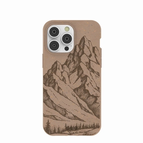 Modern Texture Chocolate Brown Silent Summit iPhone 14 Pro Max Case
