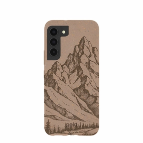 Chocolate Brown Silent Summit Samsung Galaxy S22 Case Minimal Shield Texture