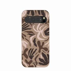 Marble Pattern Chocolate Brown Terra Forms Google Pixel 9/9 Pro Case