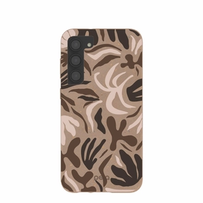 Matte Look Design Chocolate Brown Terra Forms Samsung Galaxy S23 (Plus) Case