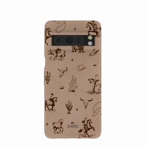 Rugged Finish Elegant Detail Chocolate Brown Wild Frontier Google Pixel 8 Pro Case