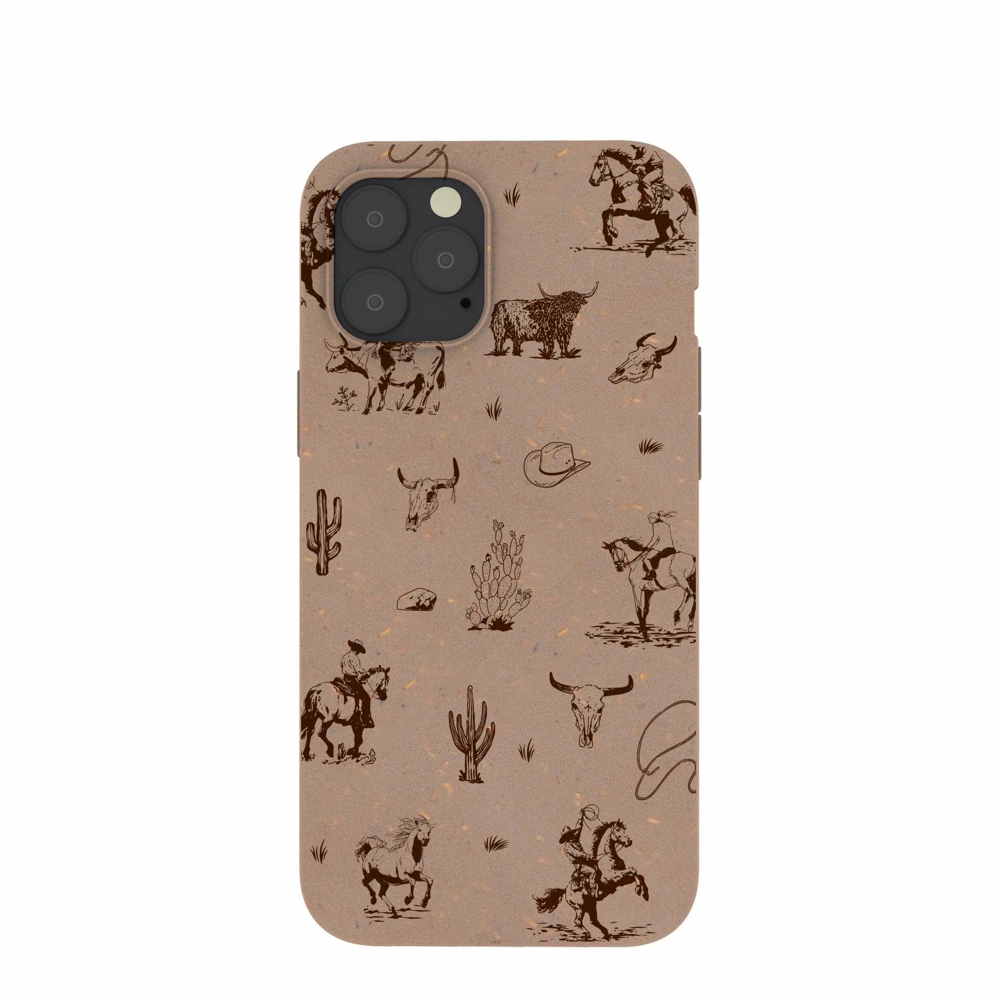 Chocolate Brown Wild Frontier iPhone 12 Pro Max Case Hybrid Finish