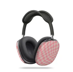 soft silicone travel shell Pink Wave Checkered AirPods Max Case