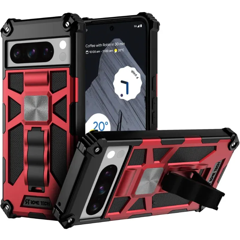 Google Pixel 8 Pro Armor Case with Ring & Magnetic Mount Grip Safe