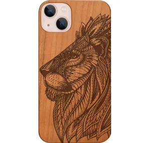 Lion Face 3 - Engraved Phone Case Desk Companion Compact Feel