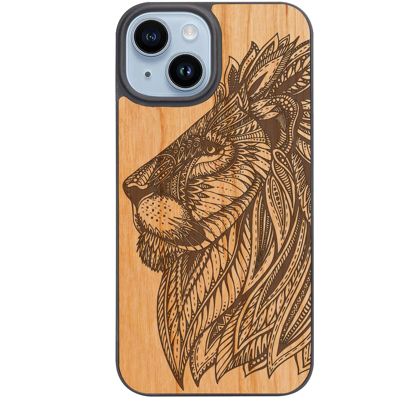 Lion Face 3 - Engraved Phone Case Smooth Protection