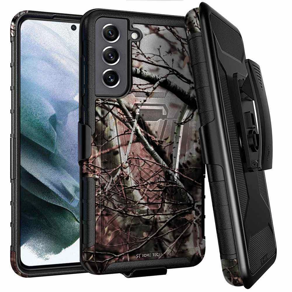 Premium Surface Samsung Galaxy A54 5G Dual-Layer Holster Case with Kickstand