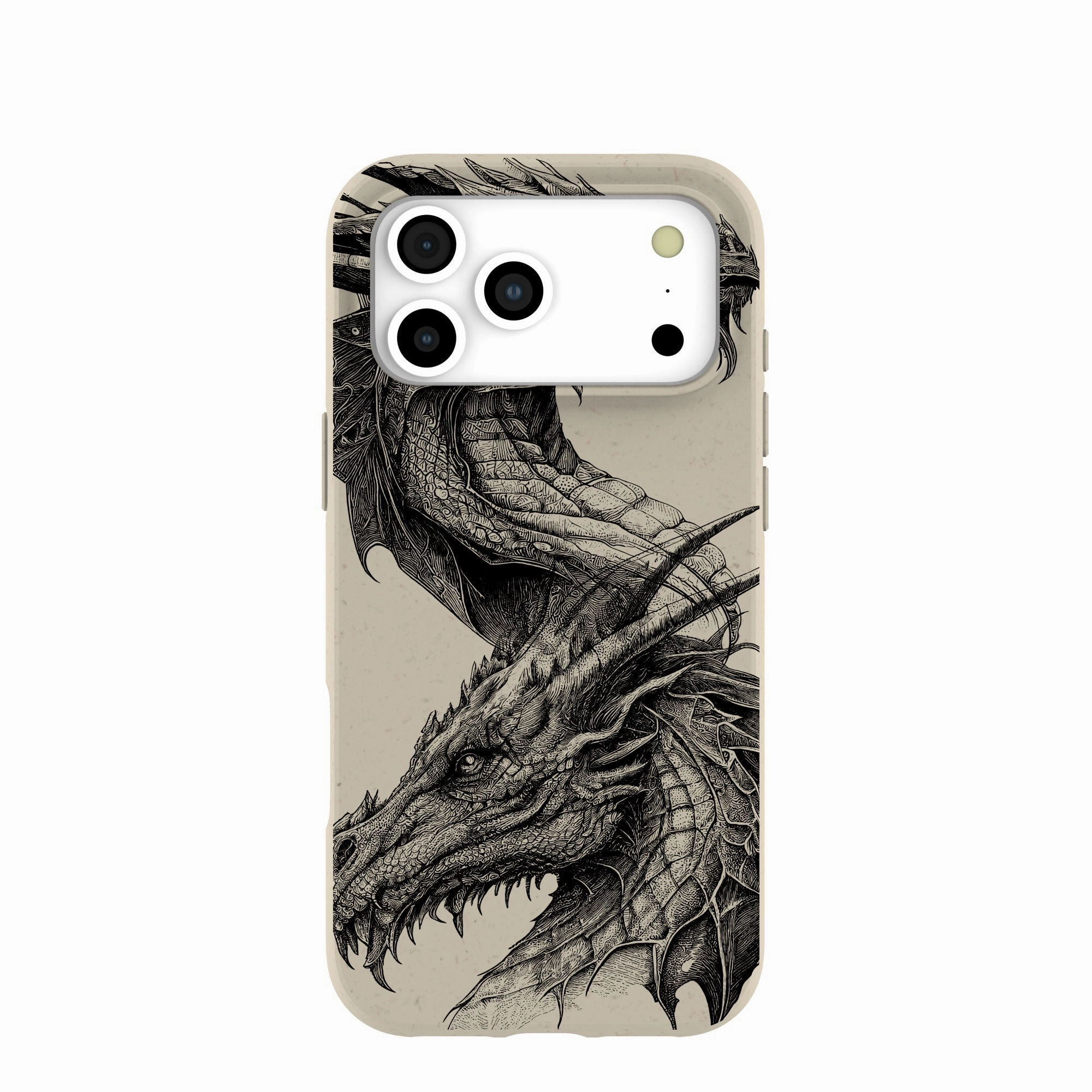 Matte Texture Design London Fog Twin Dragons iPhone 17 Pro Max Case