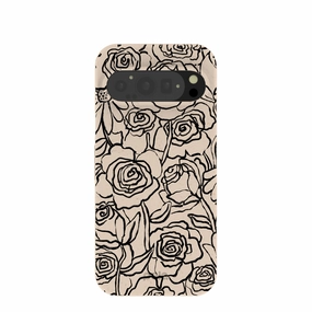 Seashell Inked Blooms Google Pixel 9/9 Pro Case Protective Form