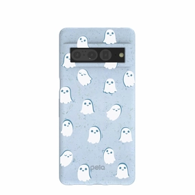 Powder Blue Ghostly Google Pixel 7 Pro Case Compact Texture Durable Edge Texture