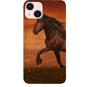 Light Frame Polished Detail Black Horse - UV Color Printed Phone Case