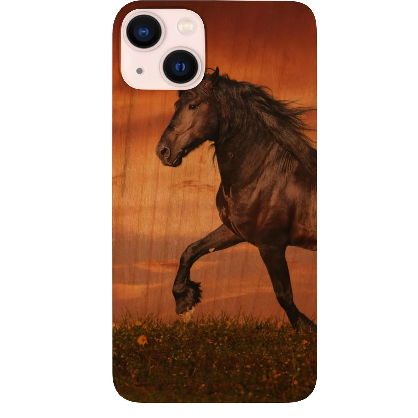 Light Frame Polished Detail Black Horse - UV Color Printed Phone Case