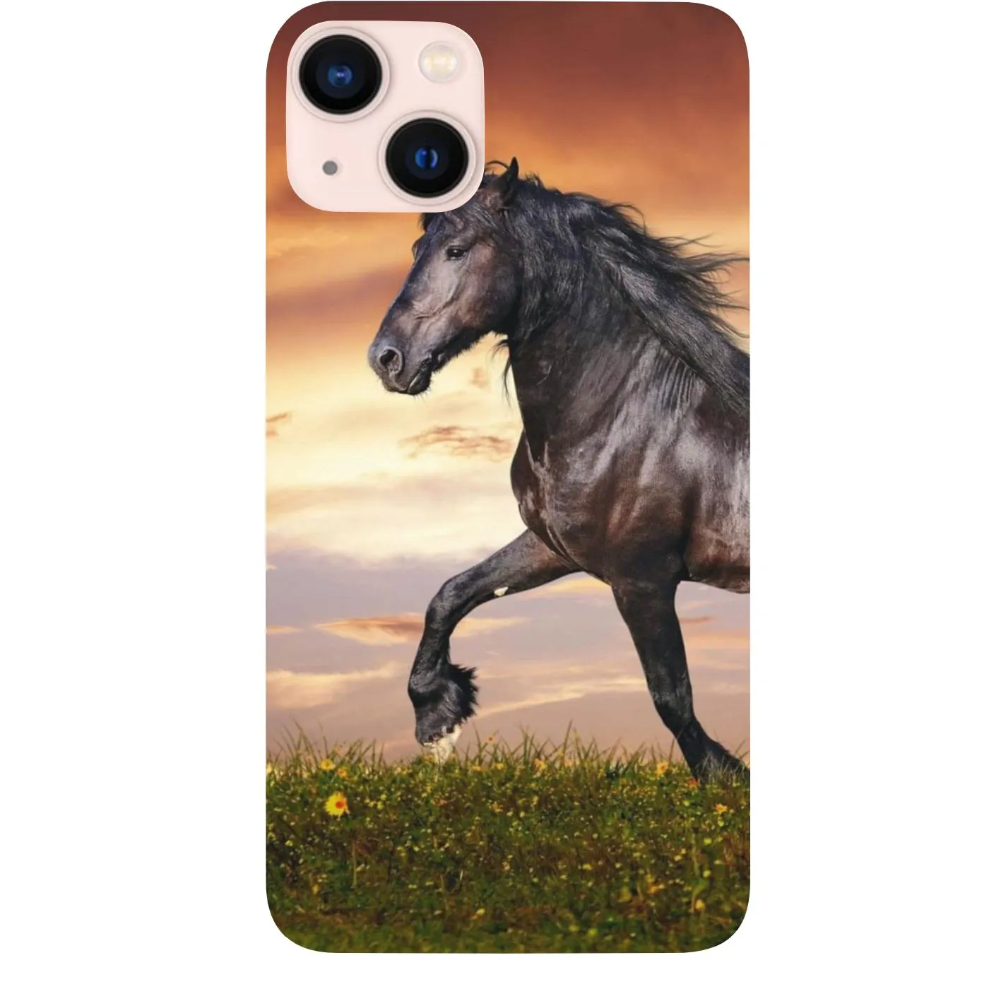 Fashion Edge Black Horse - UV Color Printed Phone Case