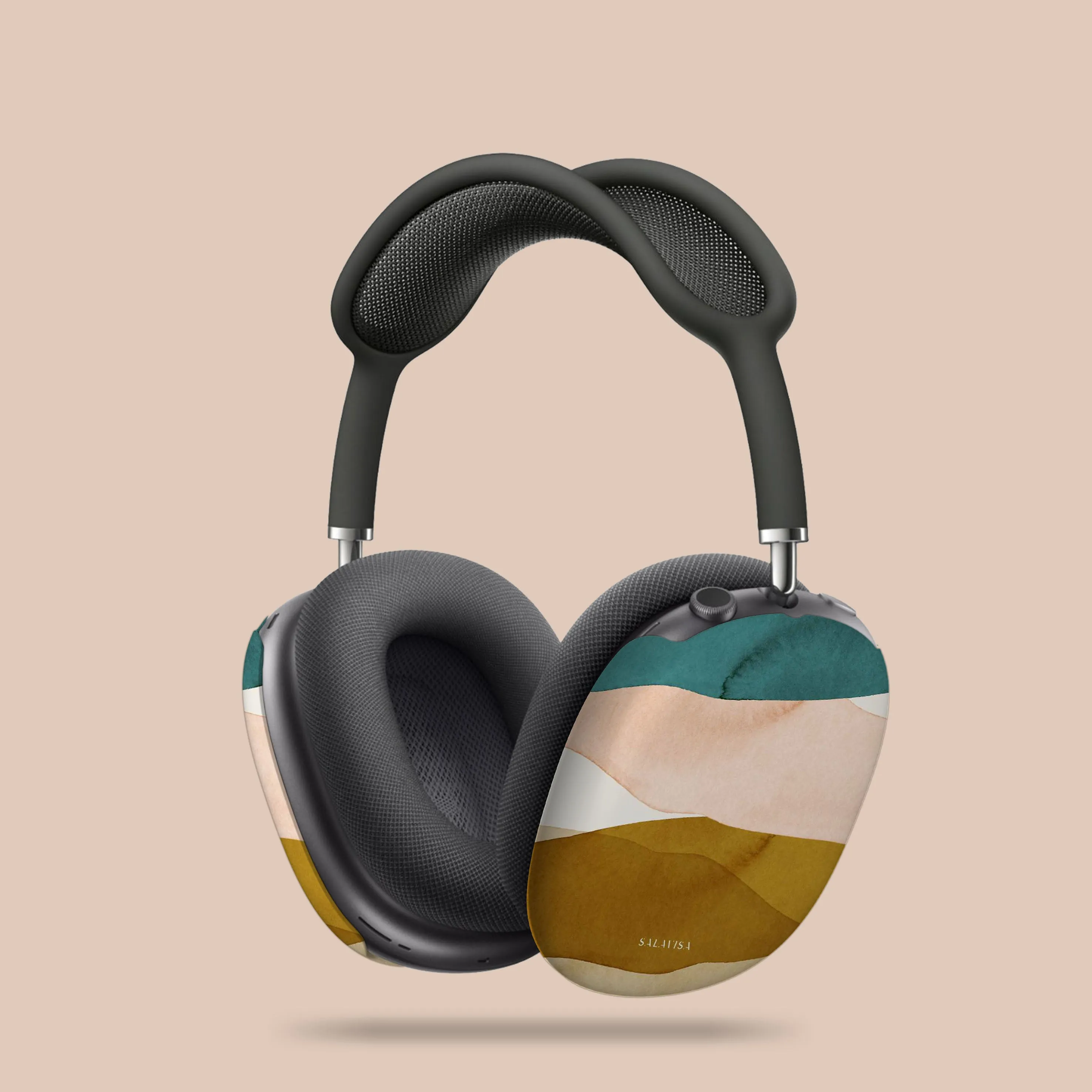 compact handmade neon airpods protector soft pastel airpods shell Silk Sands AirPods Max Case