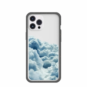 Clear Above the Clouds iPhone 12 Pro Max Case With Black Ridge Ergonomic Feel Vivid Surface