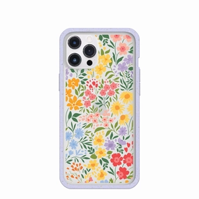 Soft Finish Clear Blooming Wild iPhone 12 Pro Max Case With Lavender Ridge