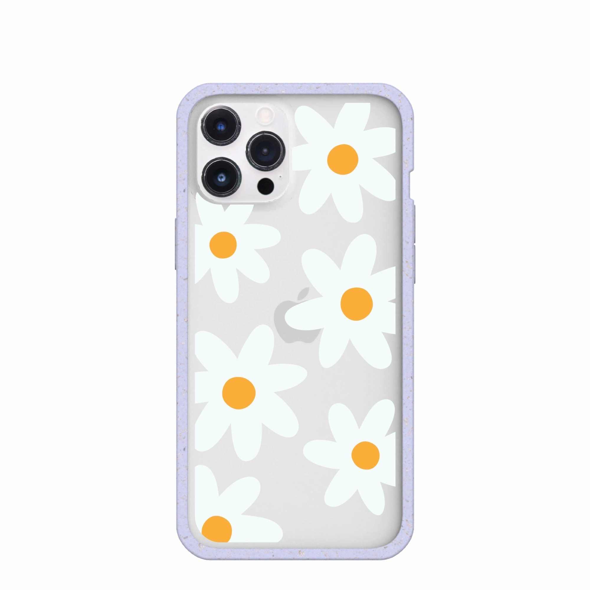 Clear Daisy iPhone 12 Pro Max Case With Lavender Ridge clean design