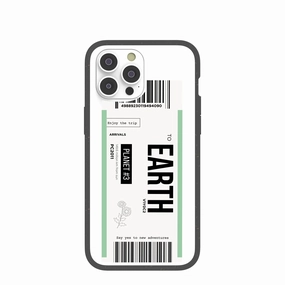 Flexible frame Clear Earthbound iPhone 14 Pro Max Case With Black Ridge
