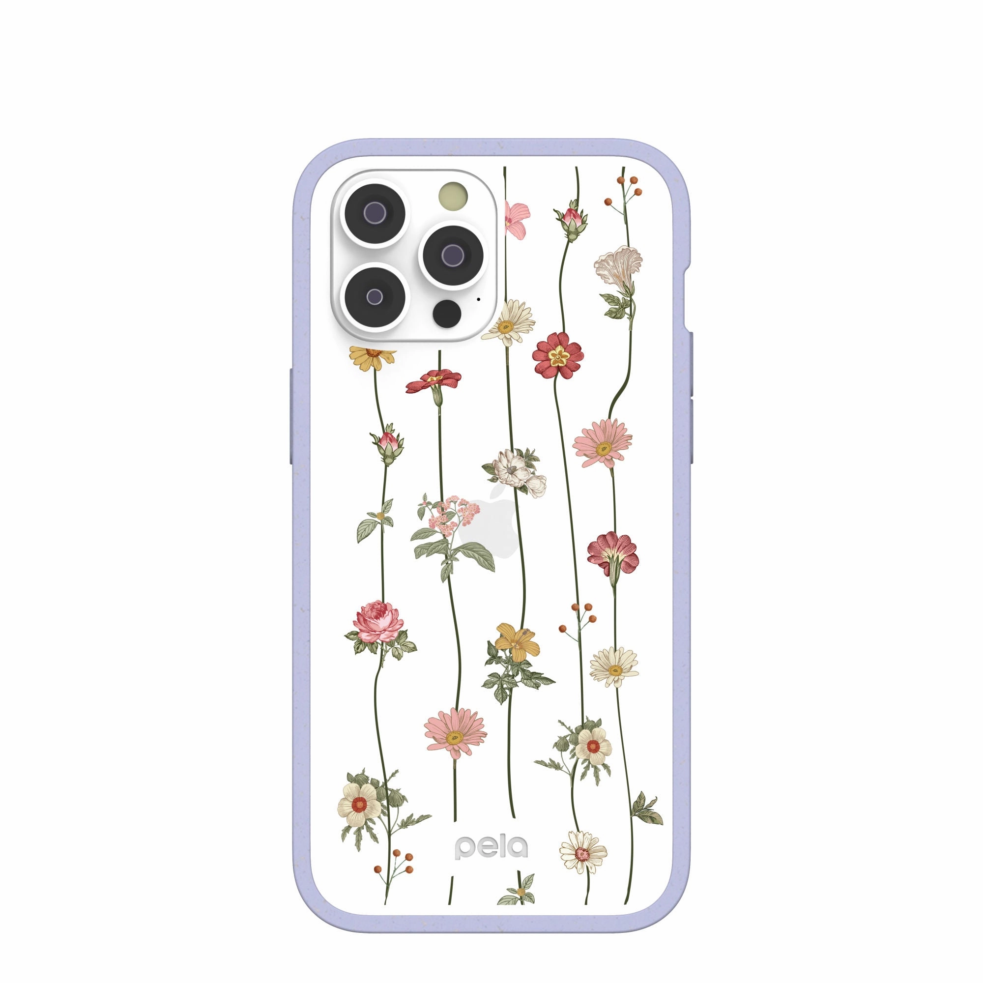 High strength Clear Floral Vines iPhone 14 Pro Max Case With Lavender Ridge