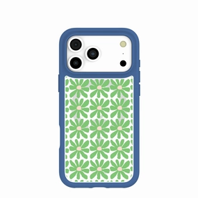 Clear Flower Child iPhone 17 Pro Max Case With True Blue Ridge (MagSafe included) metal frame Office use