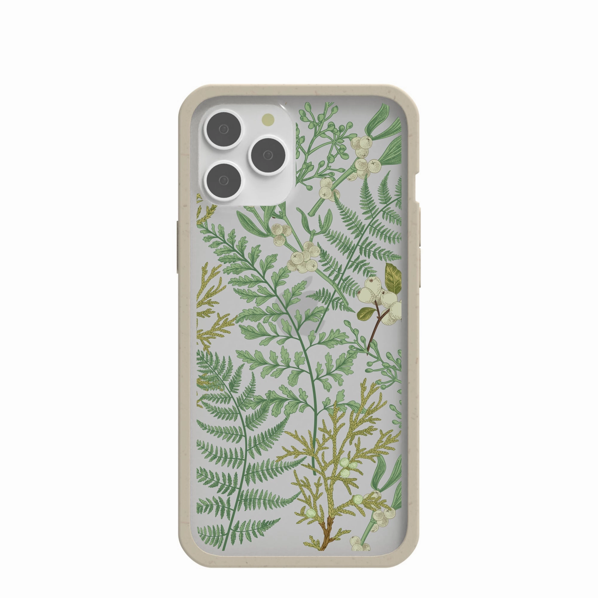 Clear Herbarium iPhone 12 Pro Max Case With London Fog Ridge Smooth Surface Refined Edge