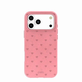 Tight Fit Bubblegum Pink Hearts iPhone 17 Pro Max Case