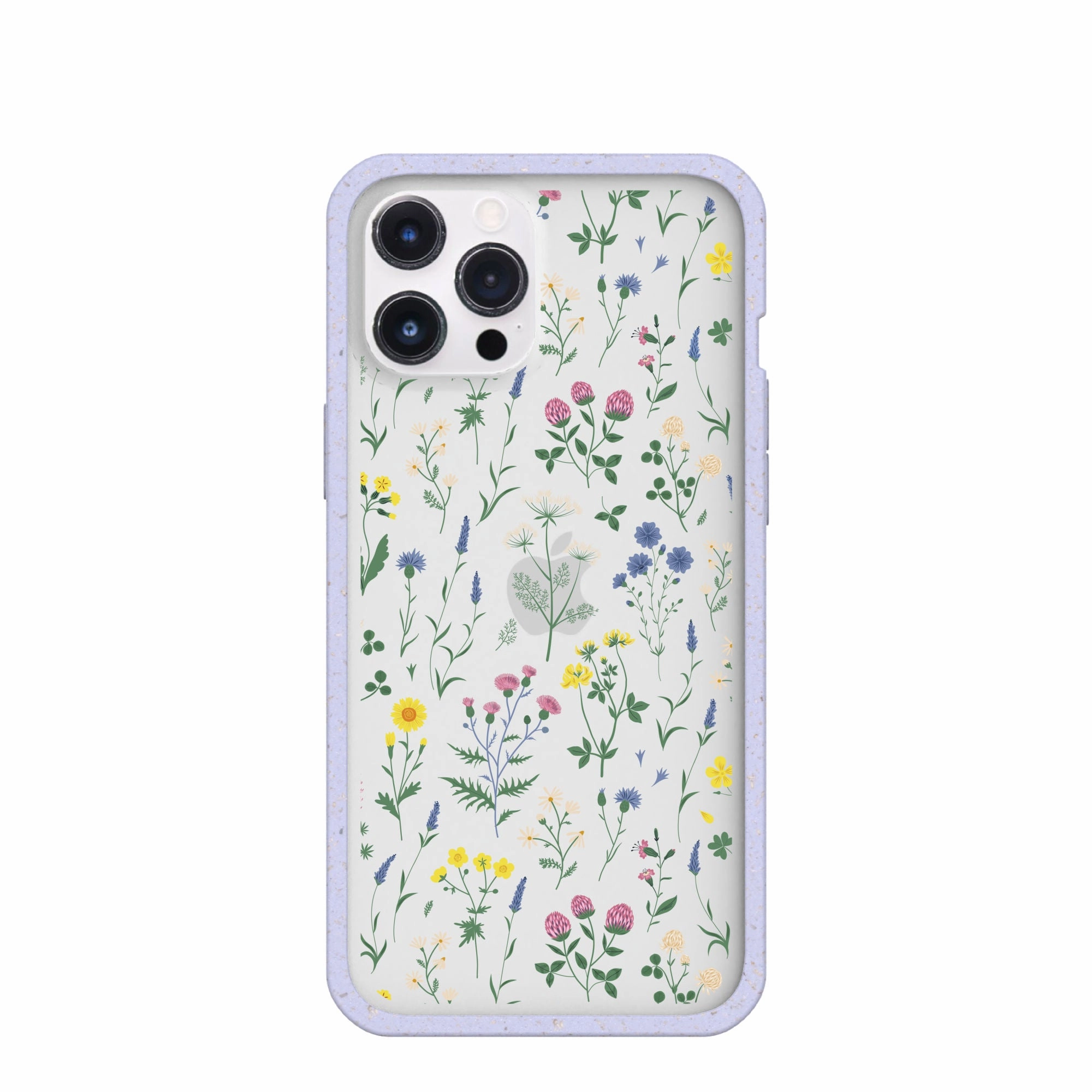 Soft Design Port Protection Clear Shadow Blooms iPhone 12 Pro Max Case With Lavender Ridge