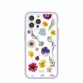 Hybrid Material Clear Springtime iPhone 14 Pro Max Case With Lavender Ridge