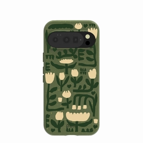 Soft Edge Detail Daily Durability Forest Floor Abstract Tulips Google Pixel 10/10 Pro Case