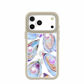 Clear Twilight Pearl iPhone 17 Pro Max Case With London Fog Ridge (MagSafe included) Hybrid Pattern Strong protection