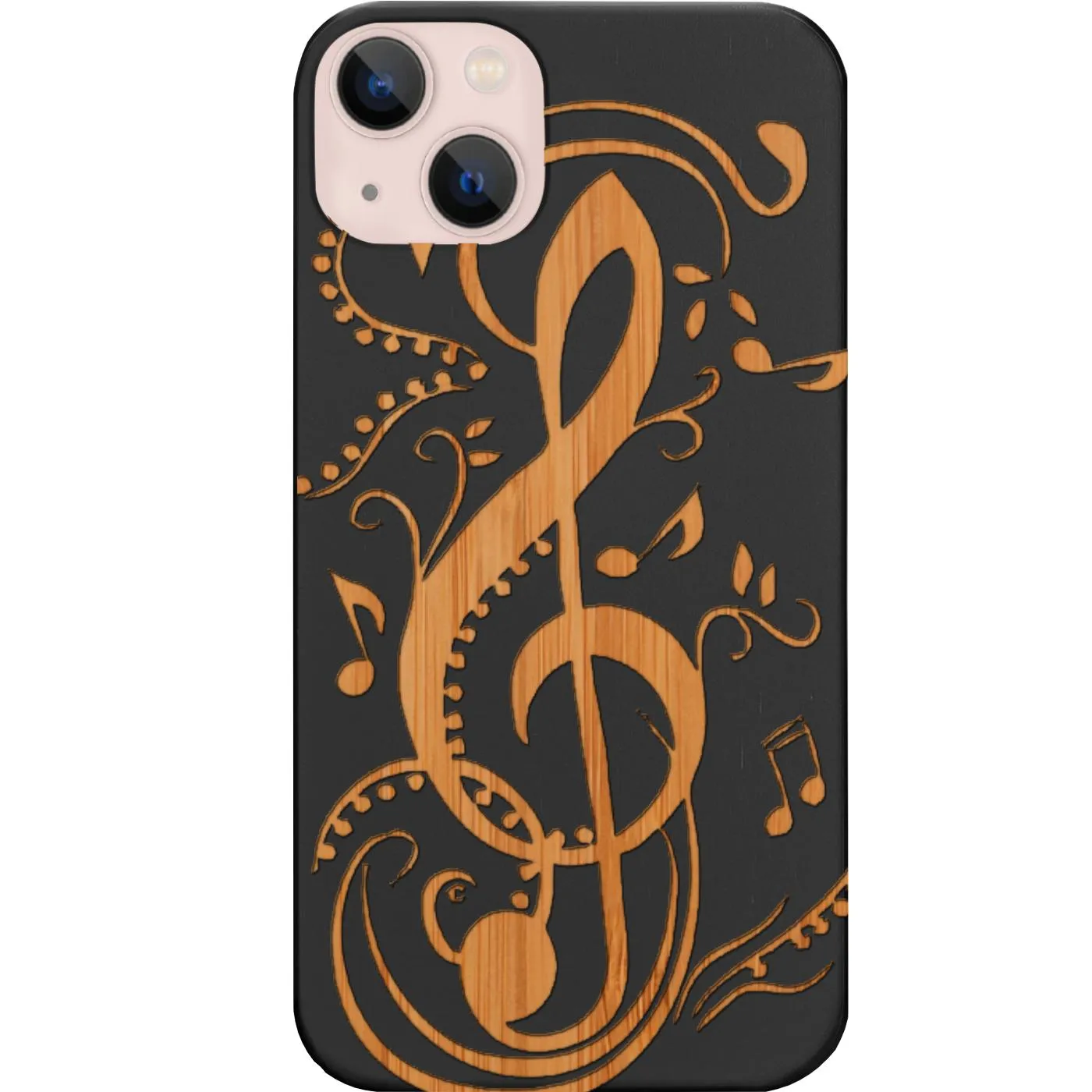 Soft Grip Metal Texture Clef 1 - Engraved Phone Case
