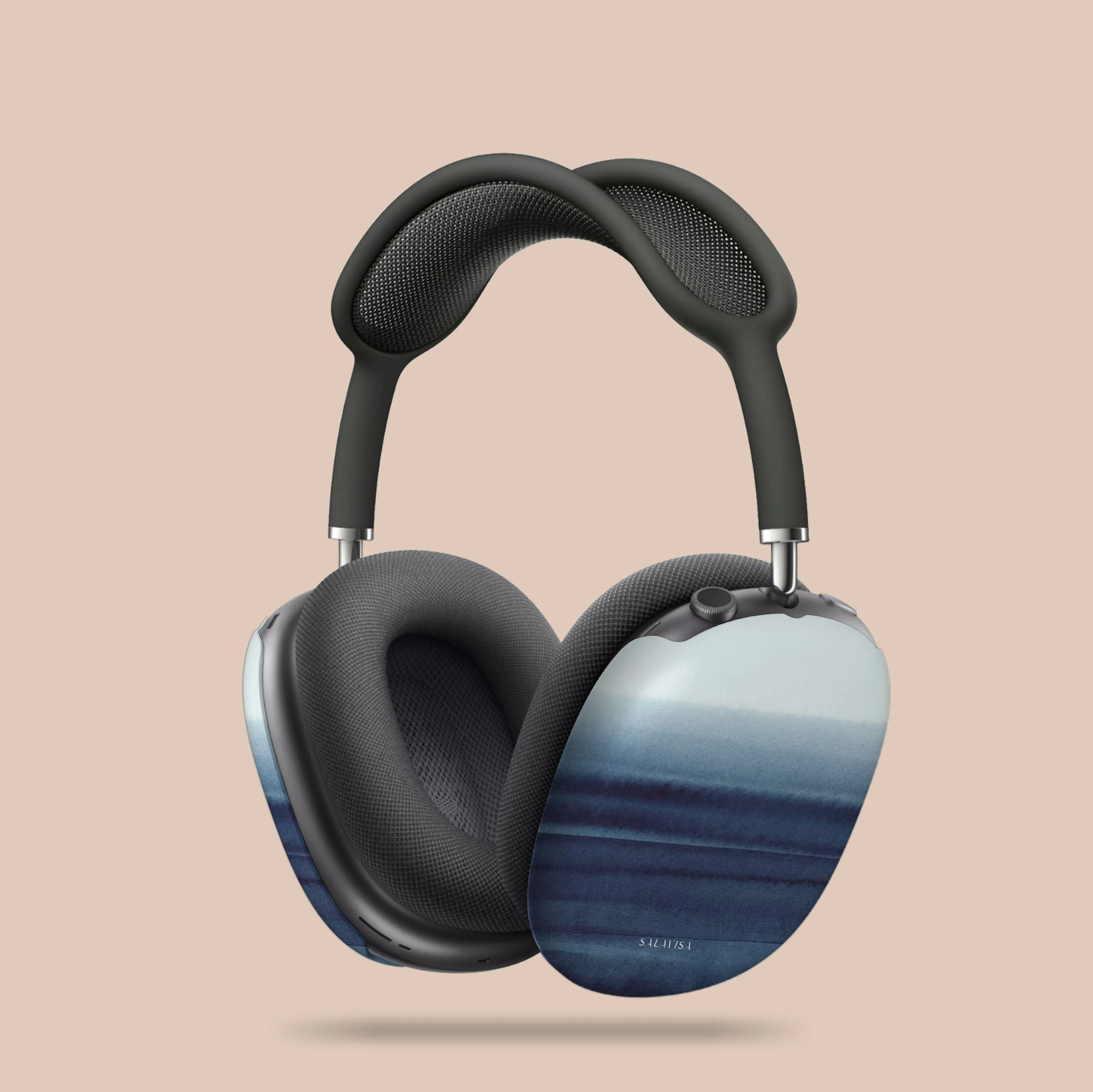 Deep Blue Tie Dye AirPods Max Case Minimalist Tech Pouch anti dust airpods case