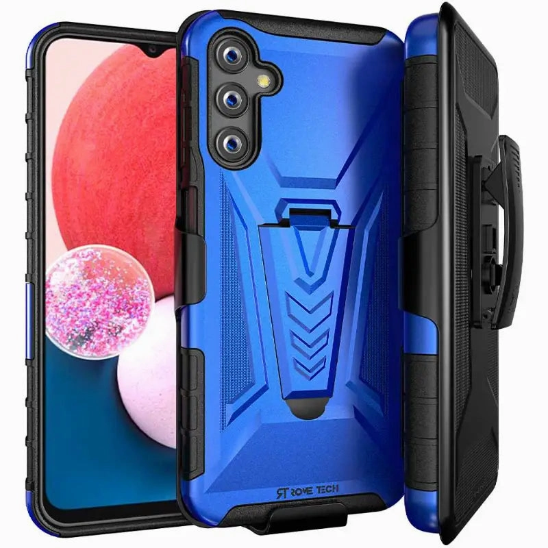 Samsung Galaxy A14 5G Dual-Layer Holster Case with Kickstand Gloss Touch