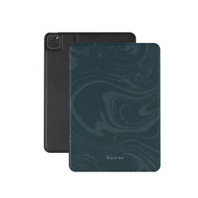 modern function folio elegant minimalist case Green Swirl iPad Case