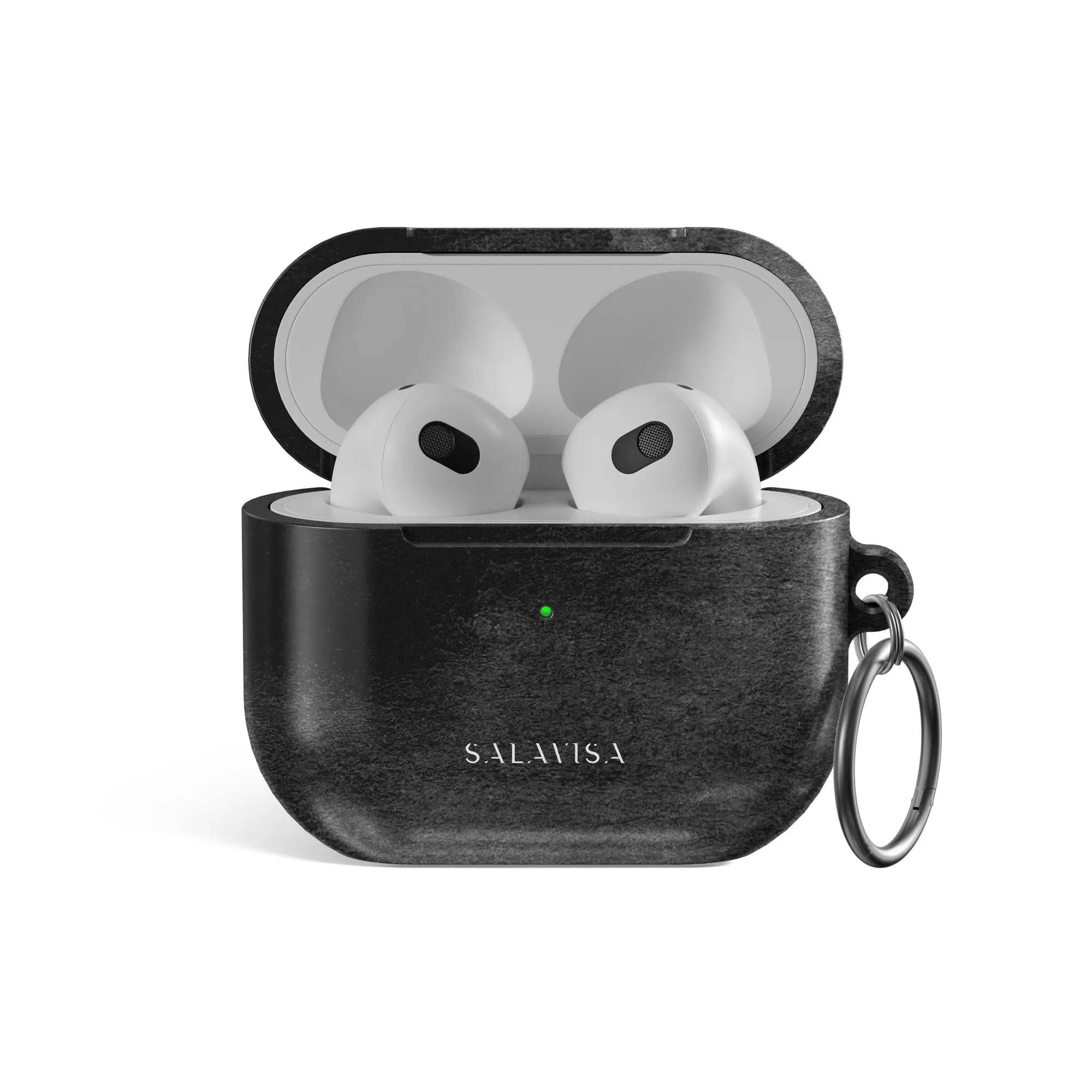 sleek neon ergonomic silicone airpods shell compact handmade neon leather case Black Watercolor AirPods Case