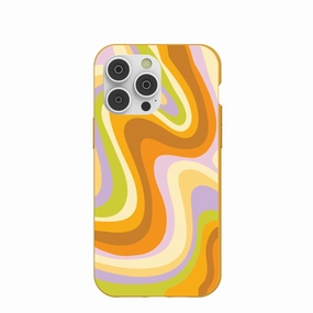 Honey Psychedelic Wave iPhone 14 Pro Max Case Unique Artwork daily accessory