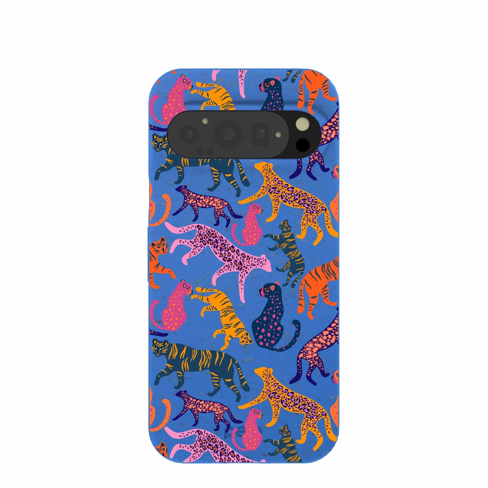Comfort grip design Hybrid Detail Electric Blue Jungle Cat Google Pixel 9/9 Pro Case