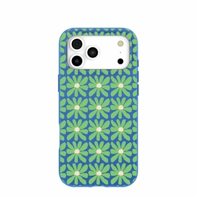 Smooth Fit Electric Blue Flower Child iPhone 17 Pro Max Case