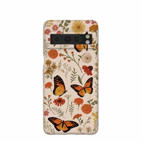 Seashell Monarch Butterfly Google Pixel 8 Pro Case Protective Material Sleek Texture