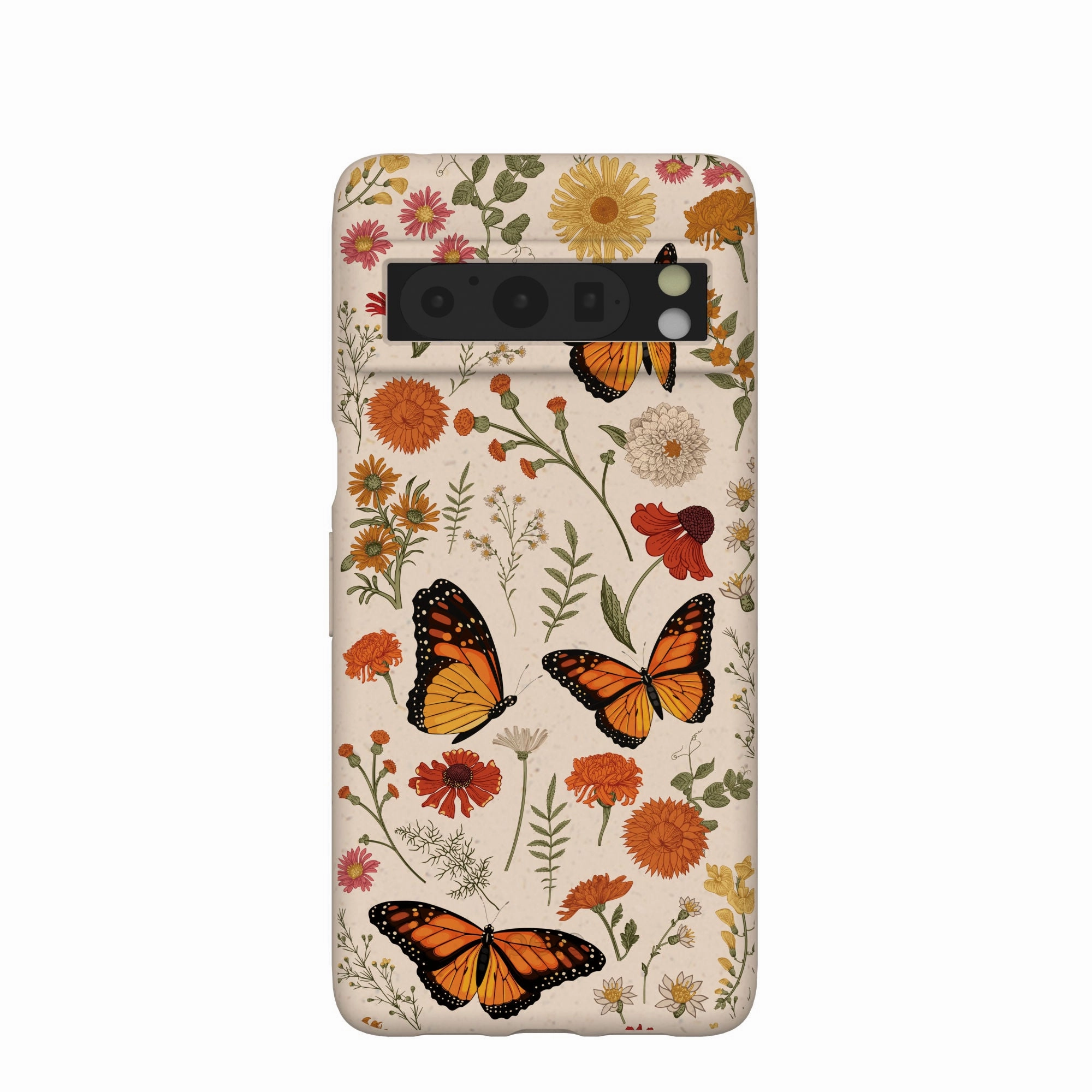 Seashell Monarch Butterfly Google Pixel 8 Pro Case Protective Material Sleek Texture