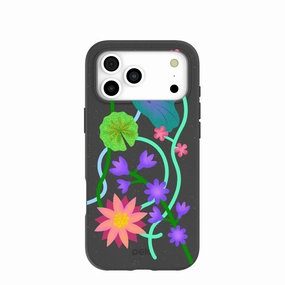 Trendy Layer High strength Black Neon Garden iPhone 17 Pro Max Case