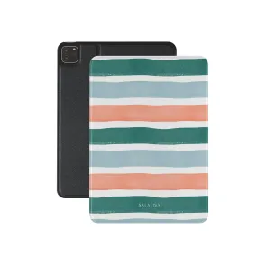 simple design Coral Tides iPad Case