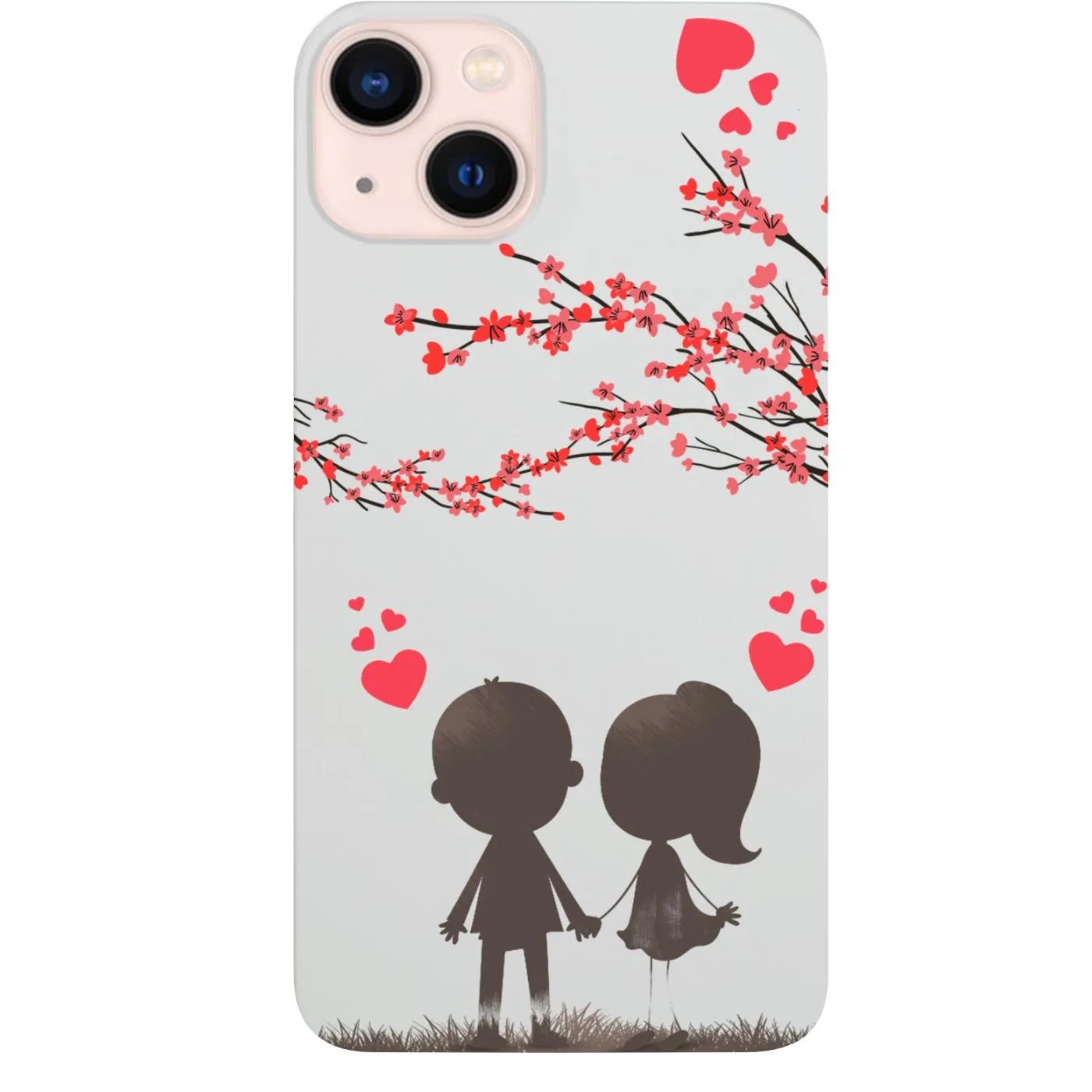 Couple Holding Hand - UV Color Printed Phone Case Glossy Look Slim Comfort