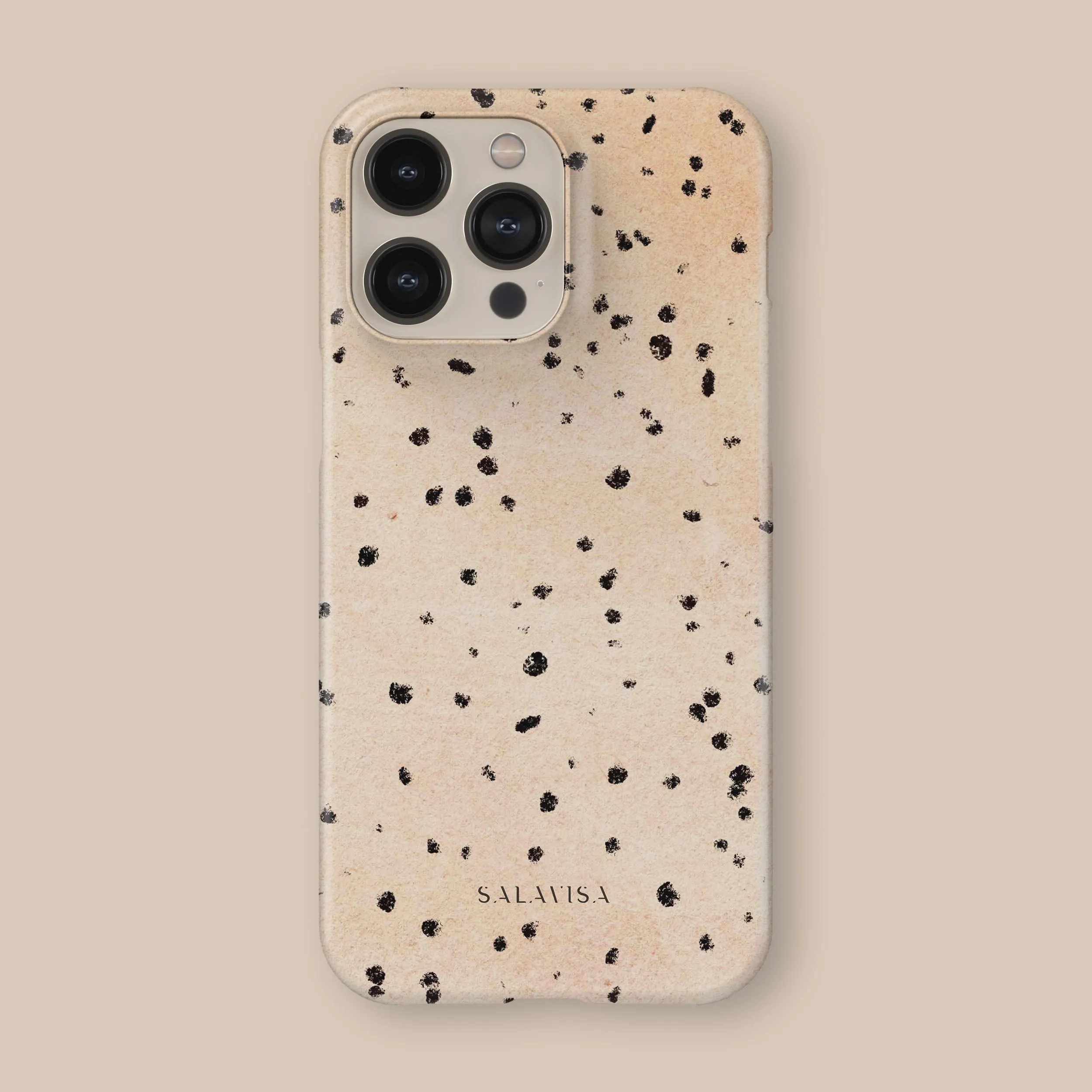 Creme Dots Phone Case Tactile Buttons Minimal Pattern