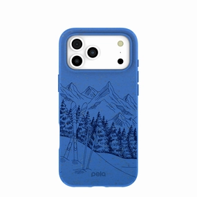 Durable Design Electric Blue Backcountry Ski iPhone 17 Pro Max Case