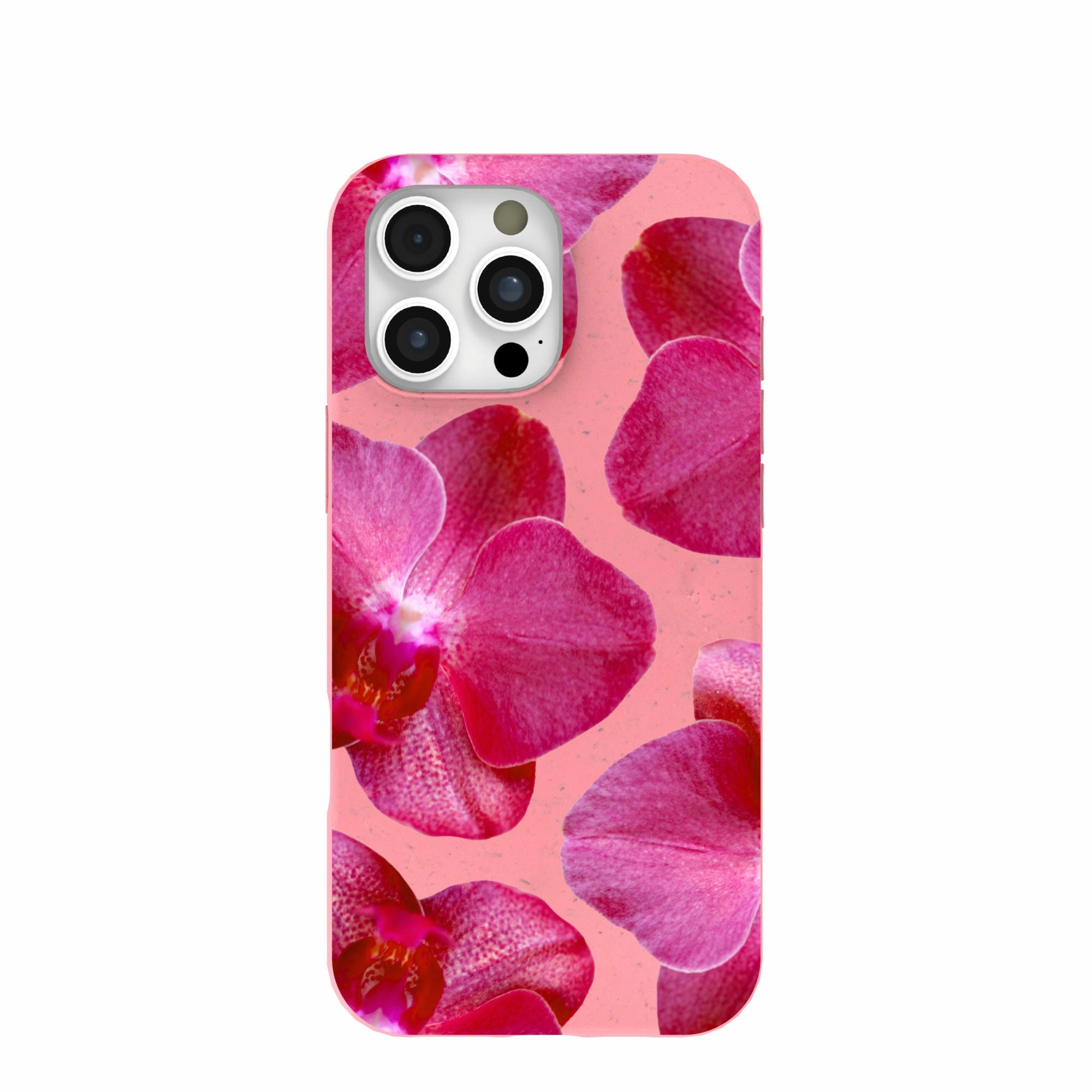 Non slip grip Bubblegum Pink Pink Orchids iPhone 16 Pro Max Case