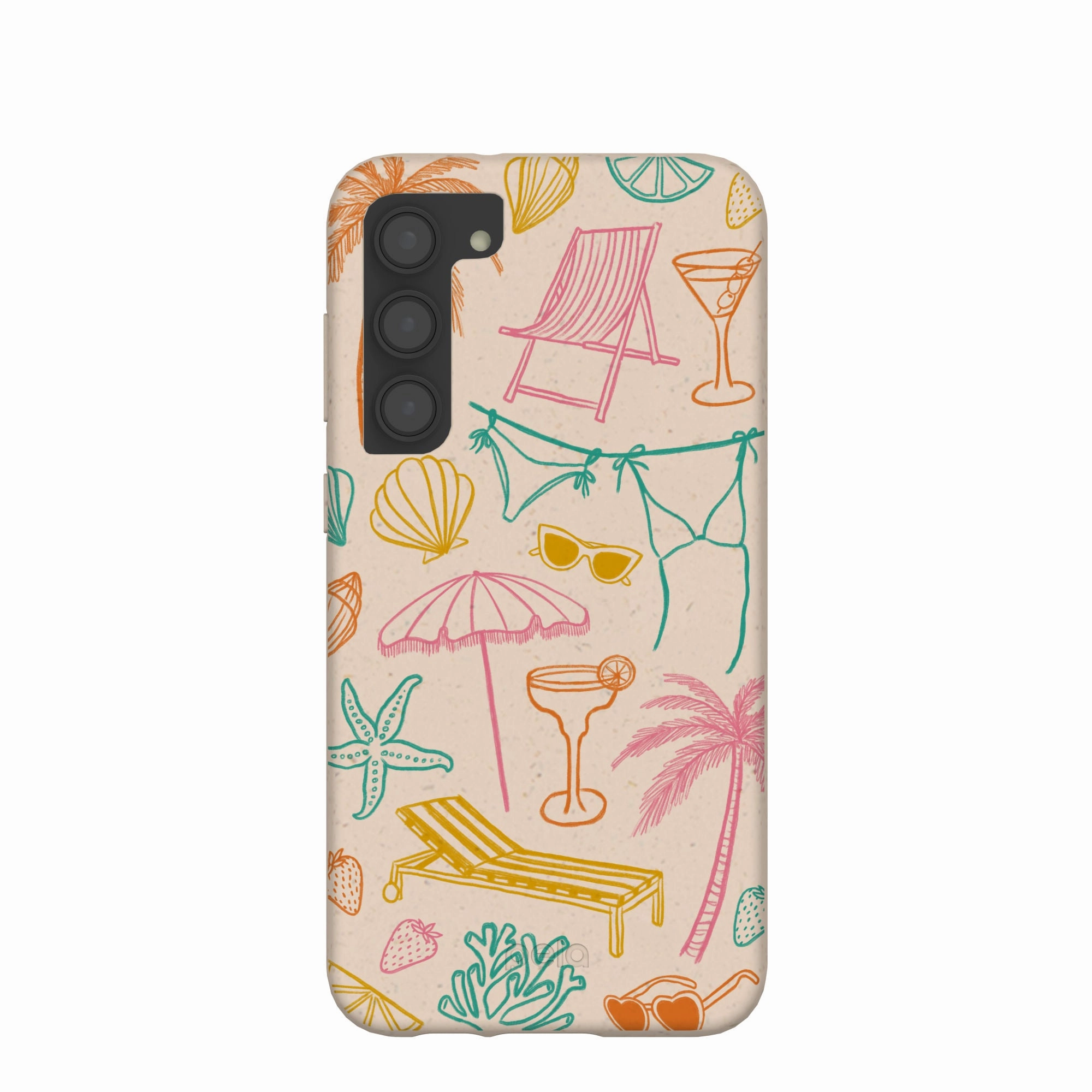 Seashell Coastal Club Samsung Galaxy S23 (Plus) Case Minimal Look