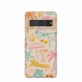 Seashell Coastal Club Google Pixel 7 Pro Case Soft coating