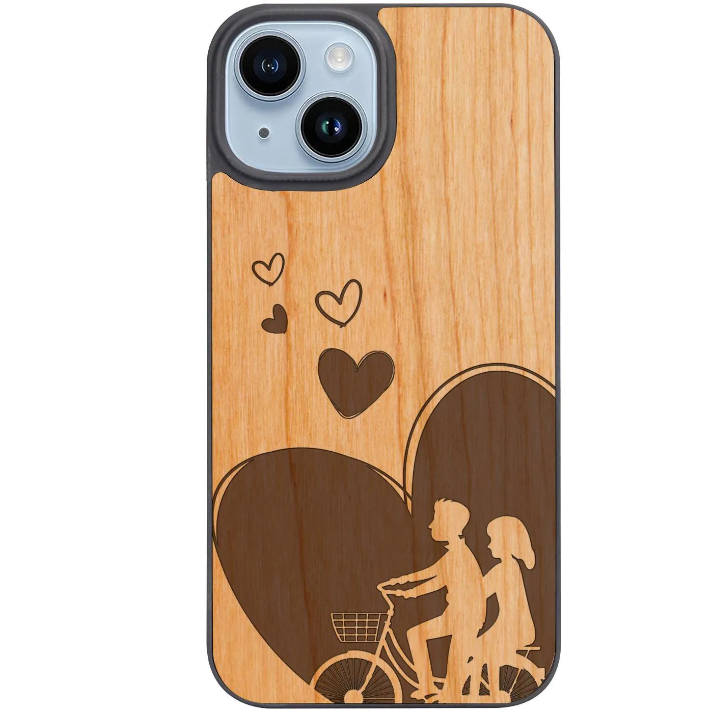 Cycling Couple - Engraved Phone Case Protective Build Stylish Aesthetic
