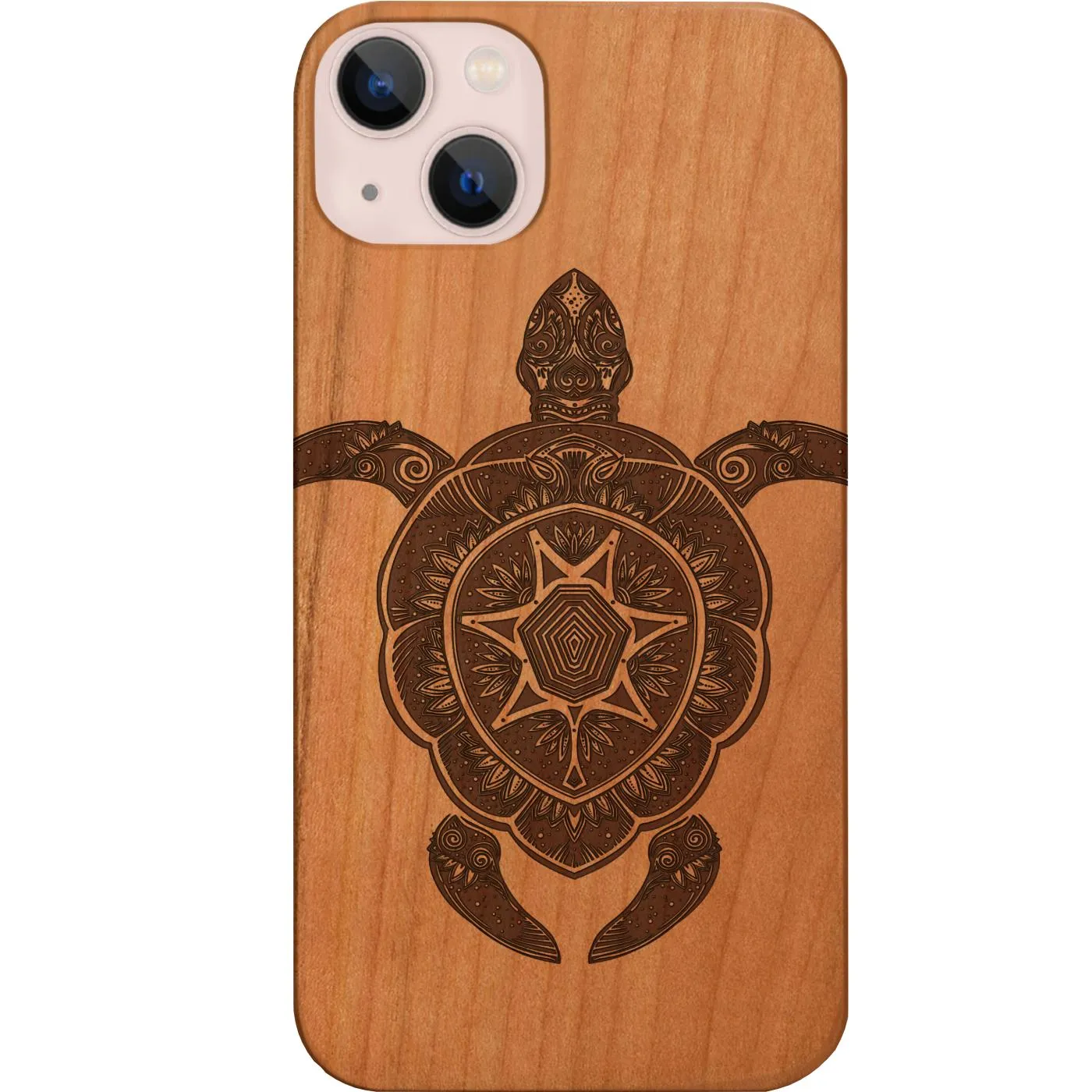 Vivid Pattern Design Luxury Appeal Ornate Turtle - Engraved Phone Case